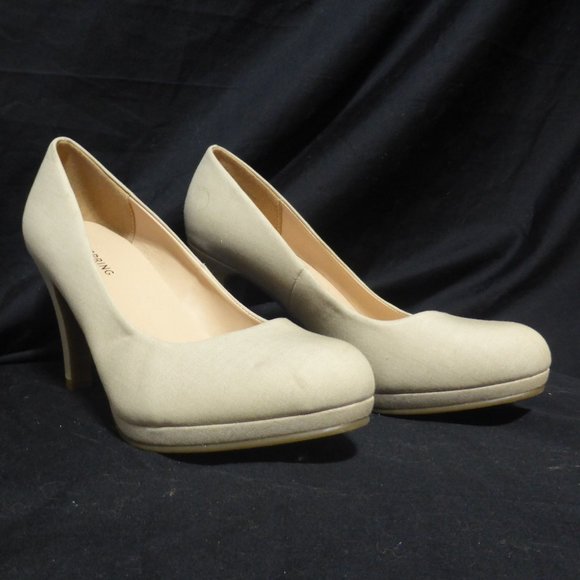CALL IT SPRING, natural color heels, size US 6, GUC - Picture 1 of 15